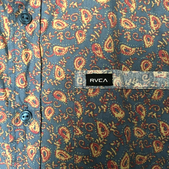 Men’s RVCA Paisley Button Up - Slim Fit - Picture 4 of 6